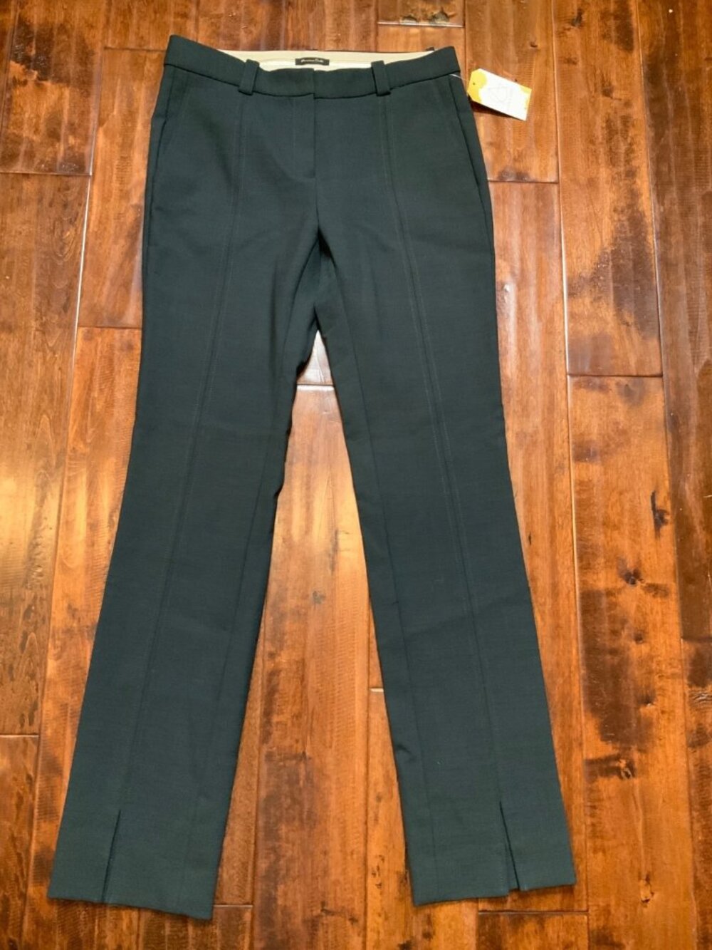 Massimo Dutti Black Slim Leg Split Cuff Dress Pants, Size 8 | 40
